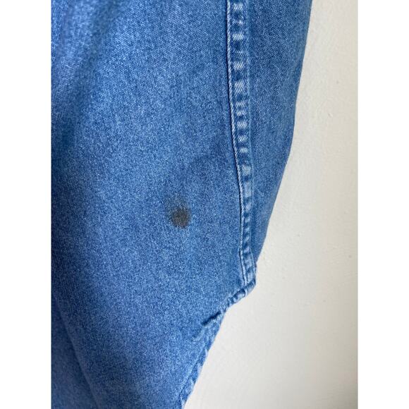 Vintage 90s Denim Button Down With Ad Icon Embroidered - Picture 4 of 7